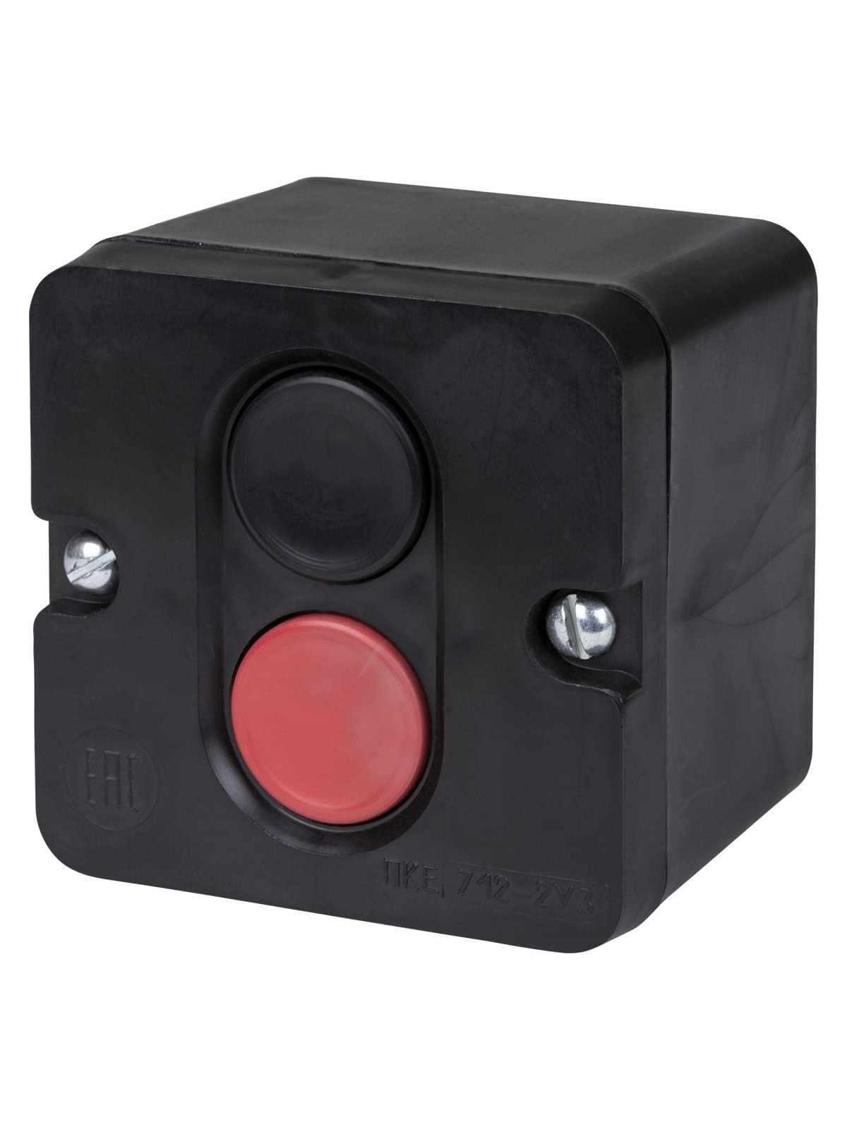 TDM ПКЕ 712 У3, красная и черная кнопки, IP40 SQ0742-0025