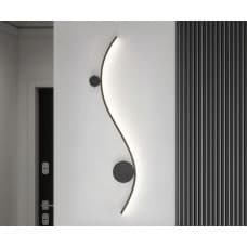 Kink Light 08410-100L,19(3000K) Бра Фальте черный (левое) w20 h100 Led 20W (3000K)
