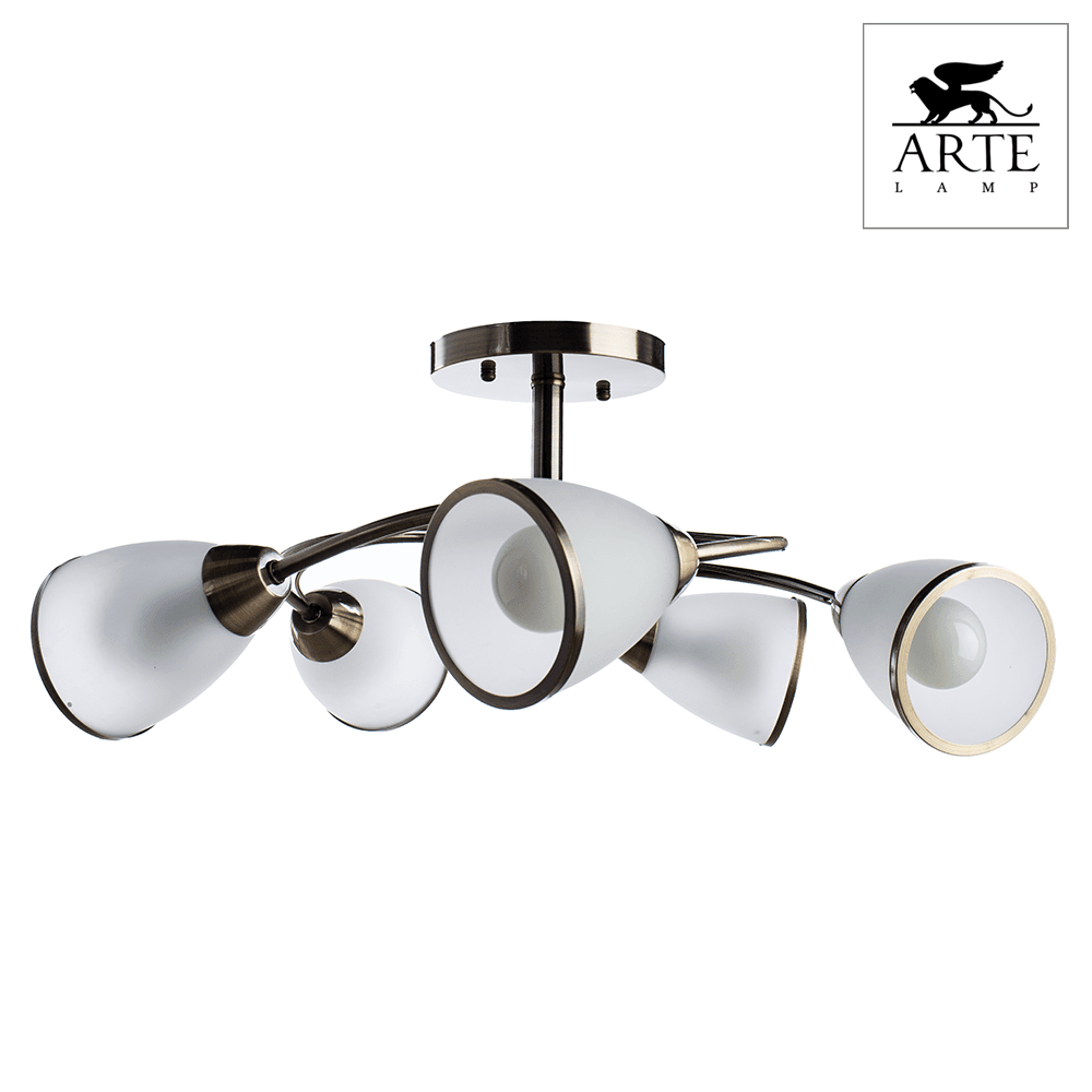 Arte Lamp Innocente Бронза/Белый Светильник потолочный 5x60W 5xE14 A6056PL-5AB — миниатюра 4