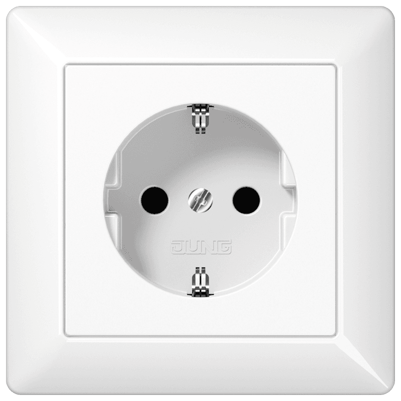 JUNG Штепсельная розетка SCHUKO 16A 250V~ с защитой от детей белая AS1520KIWW