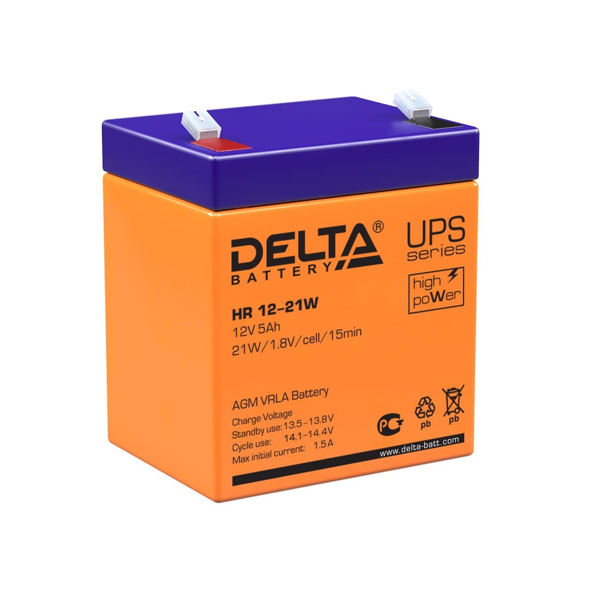 Delta Аккумуляторная батарея HR 12-21W (12V/5Ah) HR 12-21 W