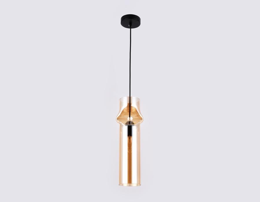 Ambrella Подвесной светильник TR3560 BK/TI черный/янтарь E27 max 40W D130*1200 — миниатюра 3