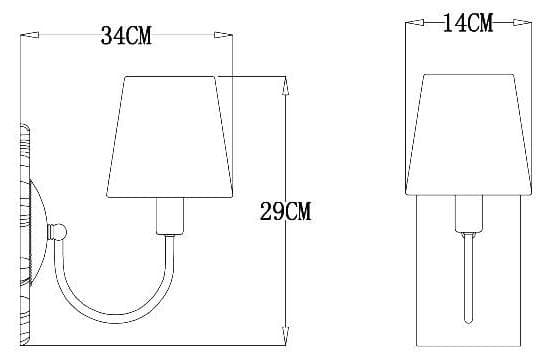 Arte Lamp A7301AP-1PB Бра с одним плафоном — миниатюра 4