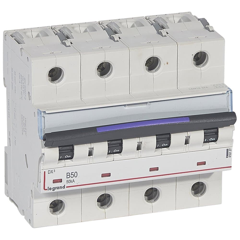 Legrand DX3 Автоматический выключатель 50кА 50А 4P B 410127 — миниатюра 1