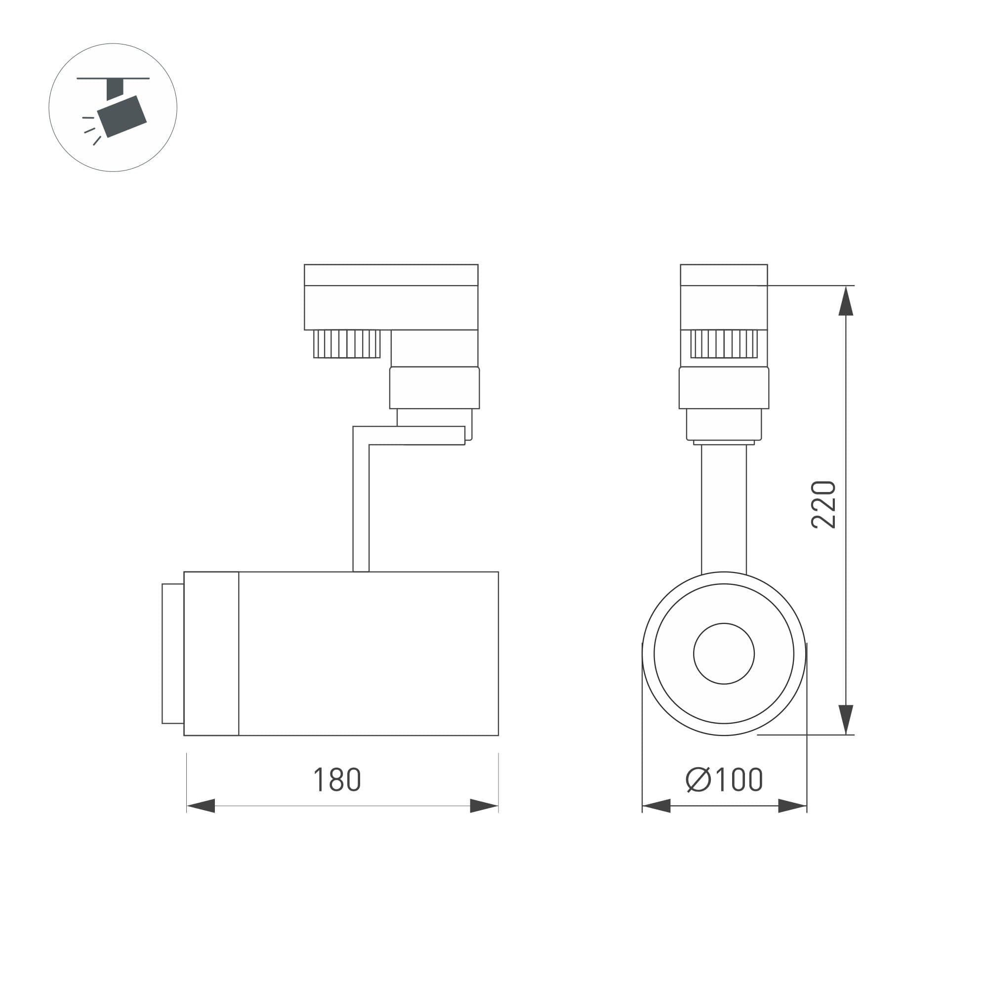 Arlight Светильник LGD-ZEUS-4TR-R100-30W Day5000 (BK, 20-60 deg) (IP20 Металл, 3 года) 026618 — миниатюра 2
