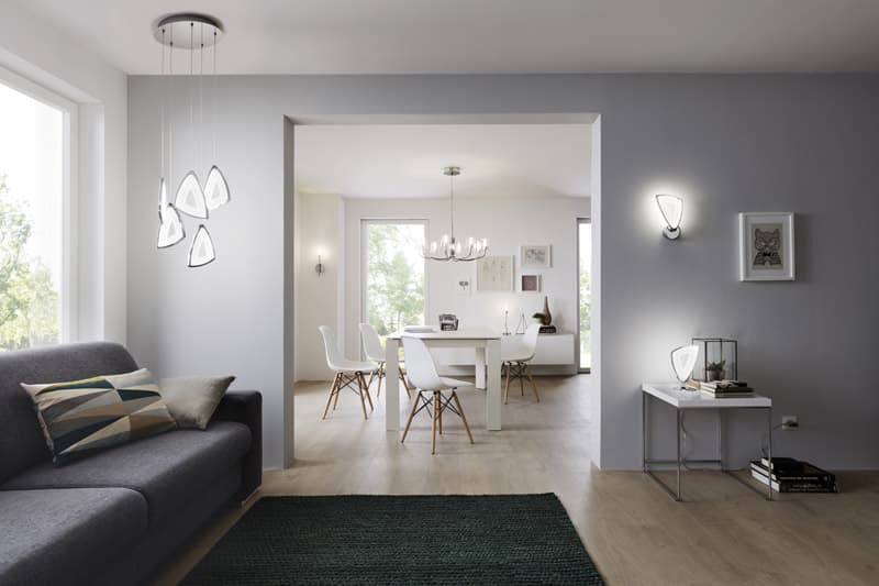 Eglo Cветодиодный подвес AMONDE диммир., 5х6W (LED), ?320, H1500, литой алюминий, хром/пластик, мат. 95219 — миниатюра 2