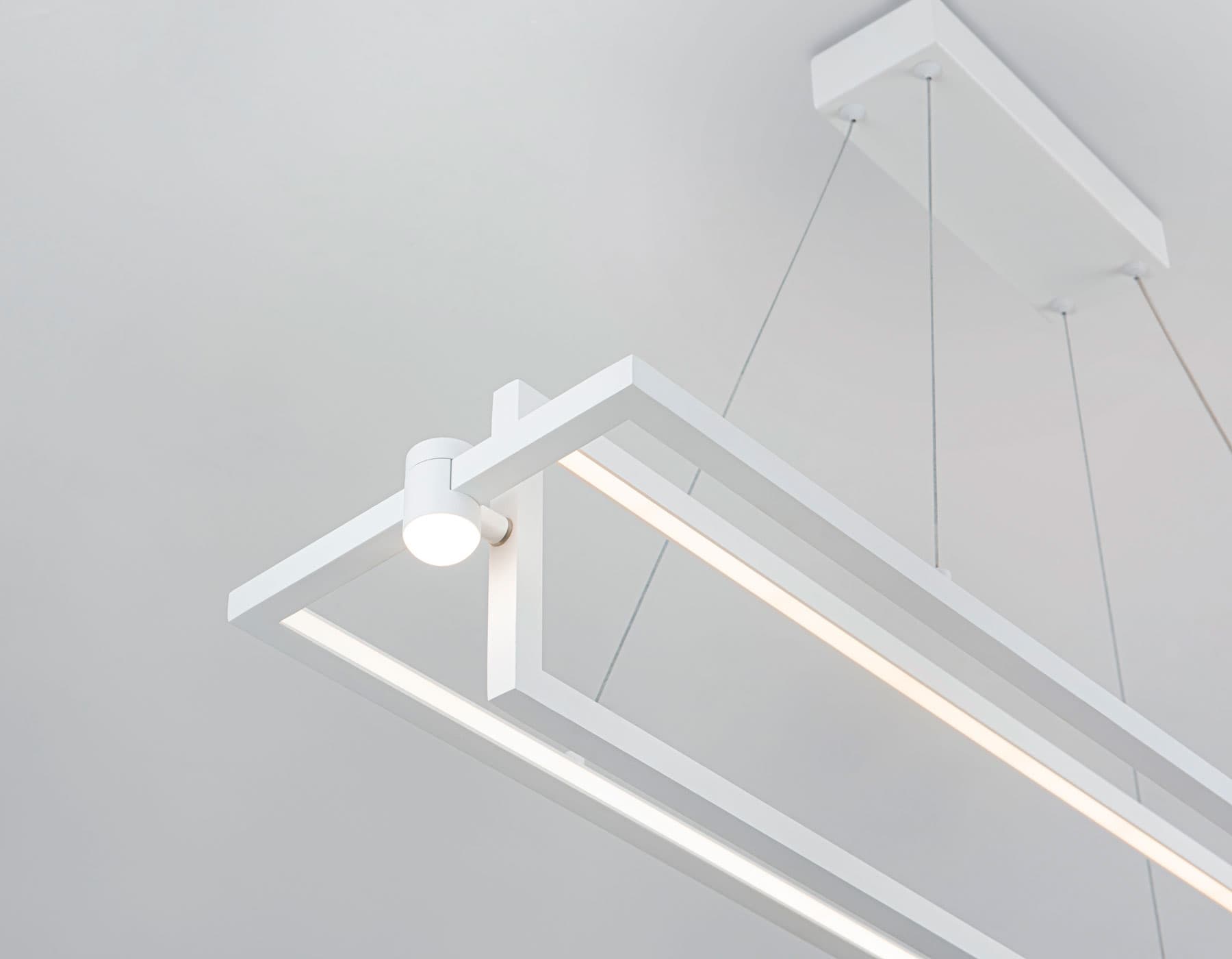 Ambrella Светильник подвесной светодиодный FL5735/2+2 WH белый 45W 3000K/4200K/6400K 900*220*1300 (без ПДУ) — миниатюра 6