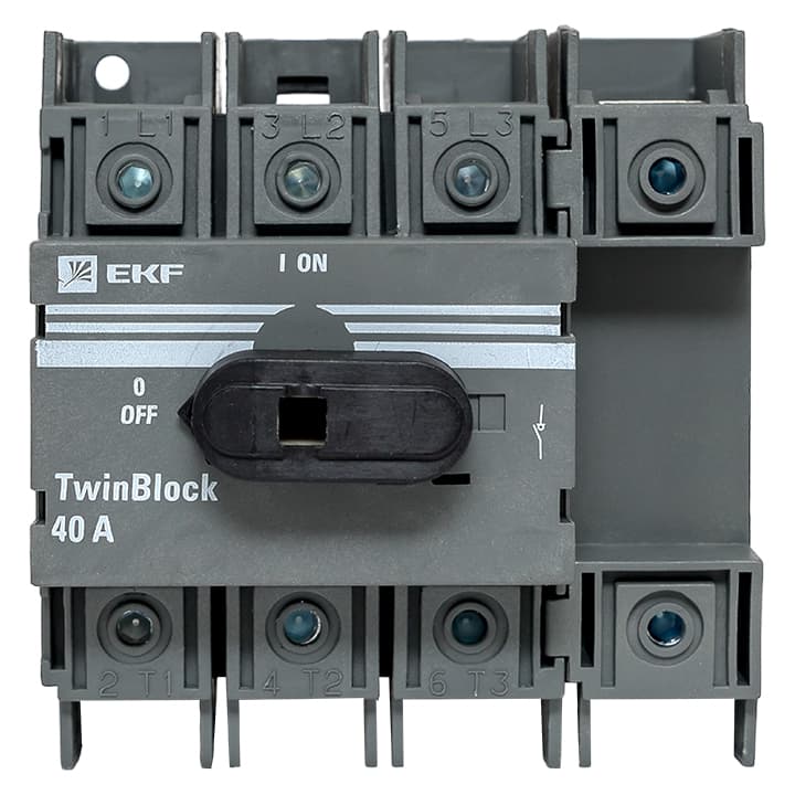 EKF PROxima Рубильник 40A 4P c рукояткой управления для прямой установки TwinBlock — миниатюра 3