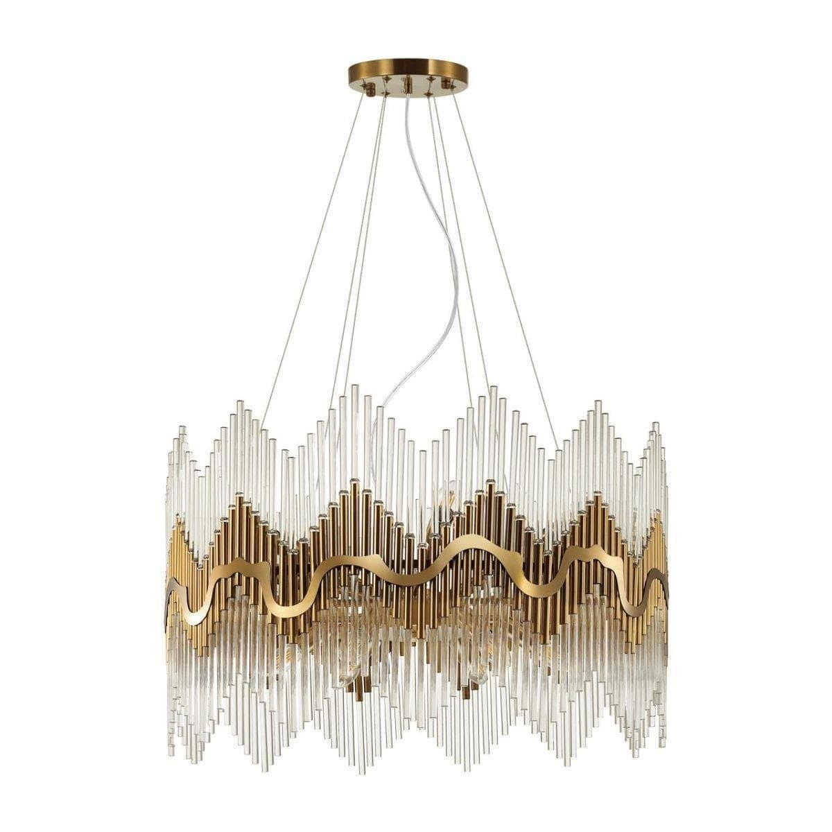 Odeon Light 4983/12 HALL ODL22 379 бронзовый/стекло Люстра E14 12*40W SAVIKIA — миниатюра 1