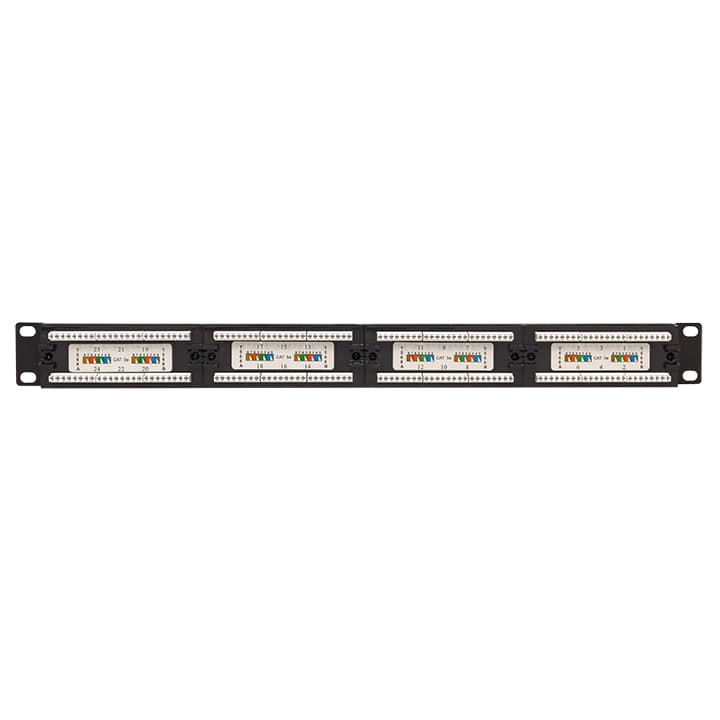EKF Патч-панель TERACOM PRO 19'' Cat.5E 1U неэкранированная UTP 24 порта RJ-45 Dual IDC с органайзером — миниатюра 3