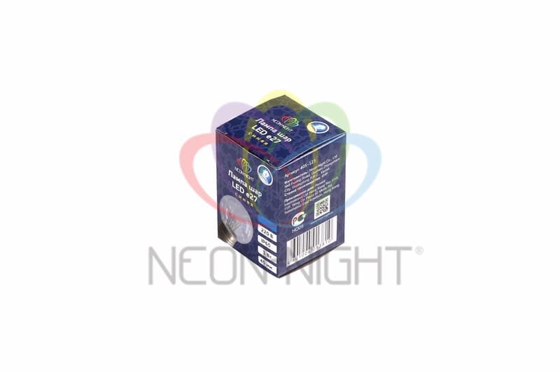 NEON-NIGHT Лампа шар e27 6 LED Ø45мм - синяя, прозрачная колба, эффект лампы накаливания 405-123 — миниатюра 2