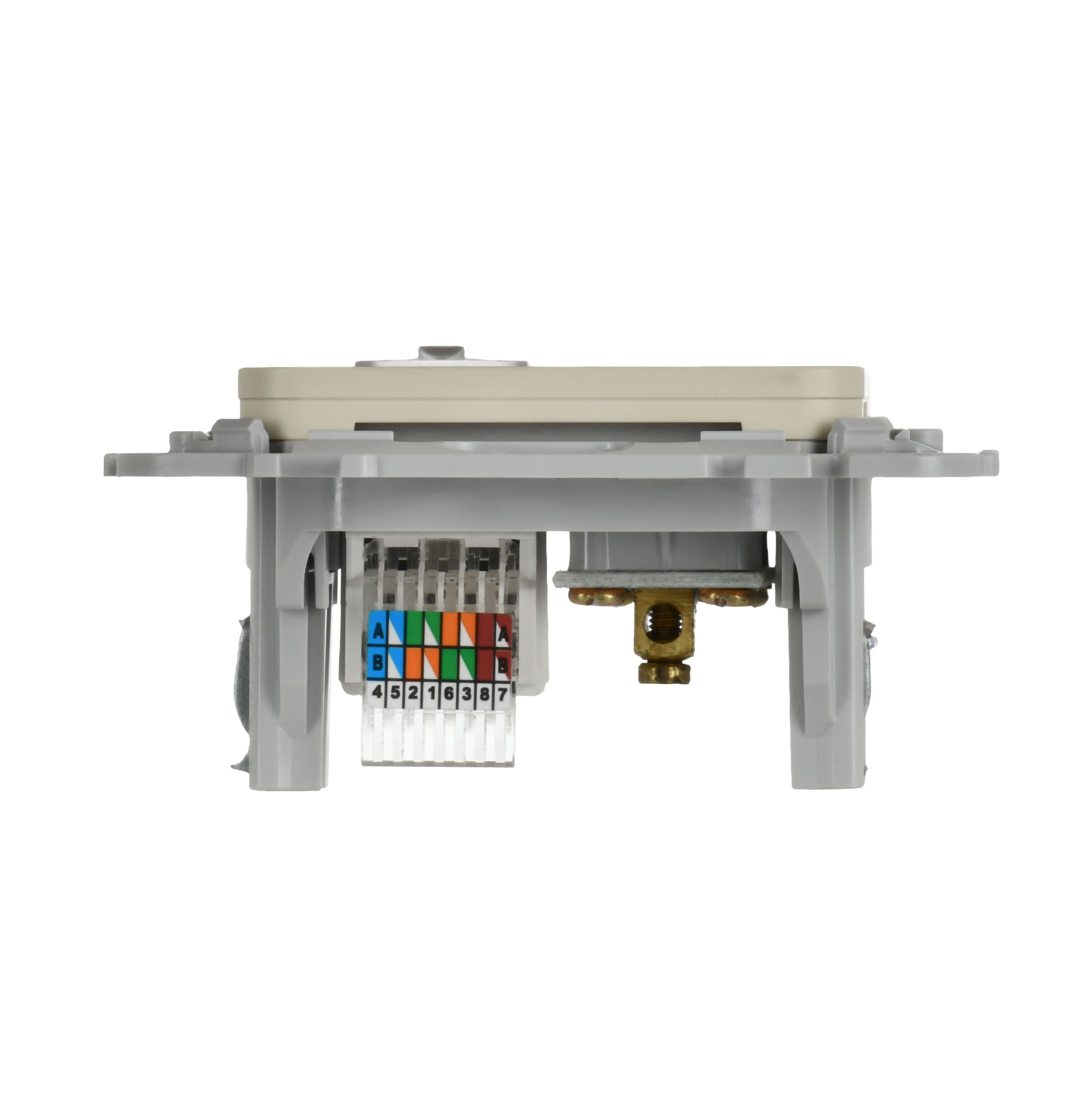 IEK FLITE Сливочный Розетка 2-местная RJ45/TV категория 5Е UTP — миниатюра 4