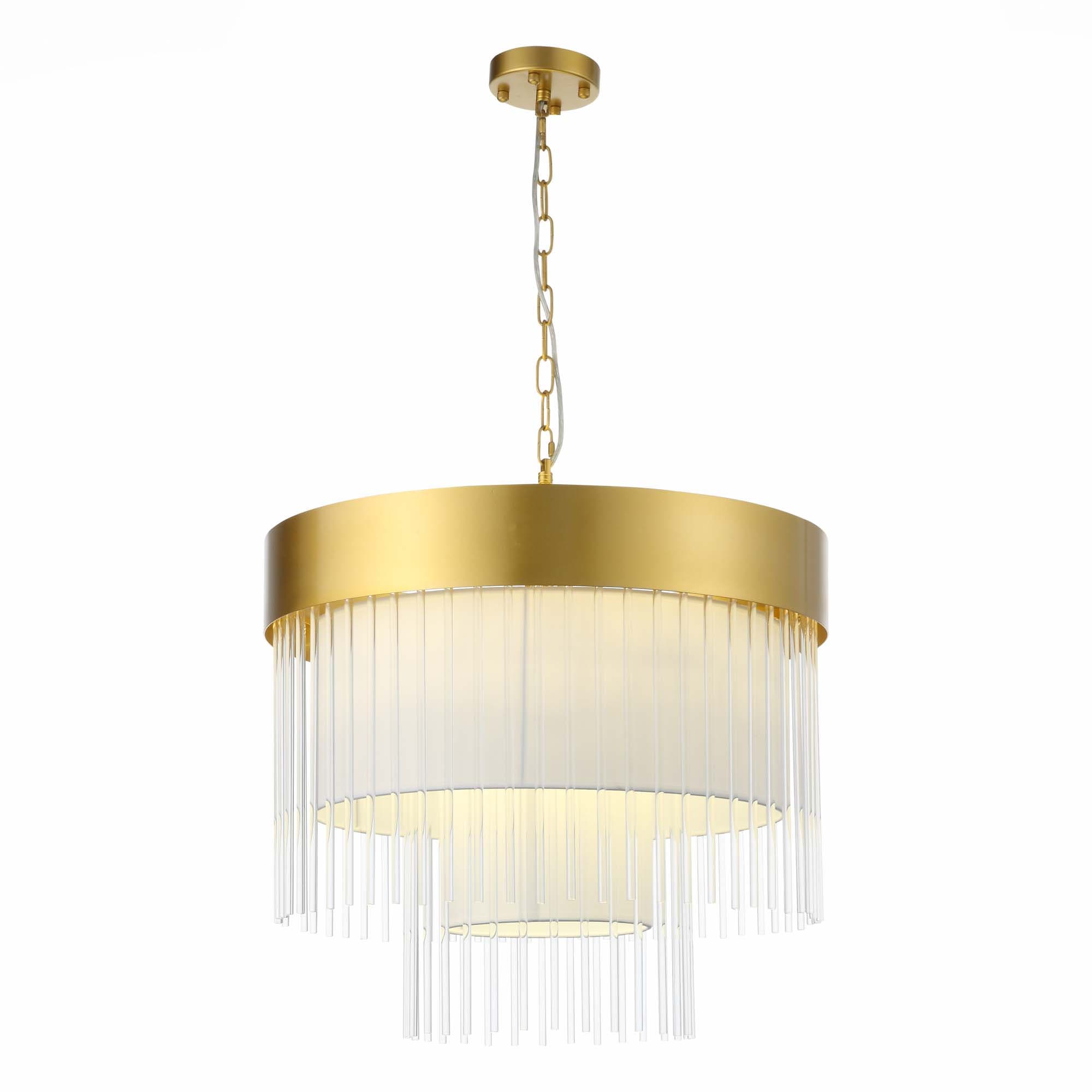 ST LUCE SL1352.203.09 Люстра подвесная Золотистый/Белый, Прозрачный E14 9*40W