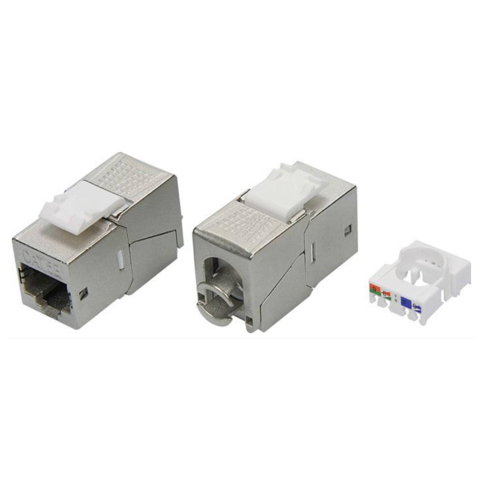 DKC Модуль  Keystone RJ45 CAT5E экранированный, 90 градусов, серебристый (форм-фактор S19)