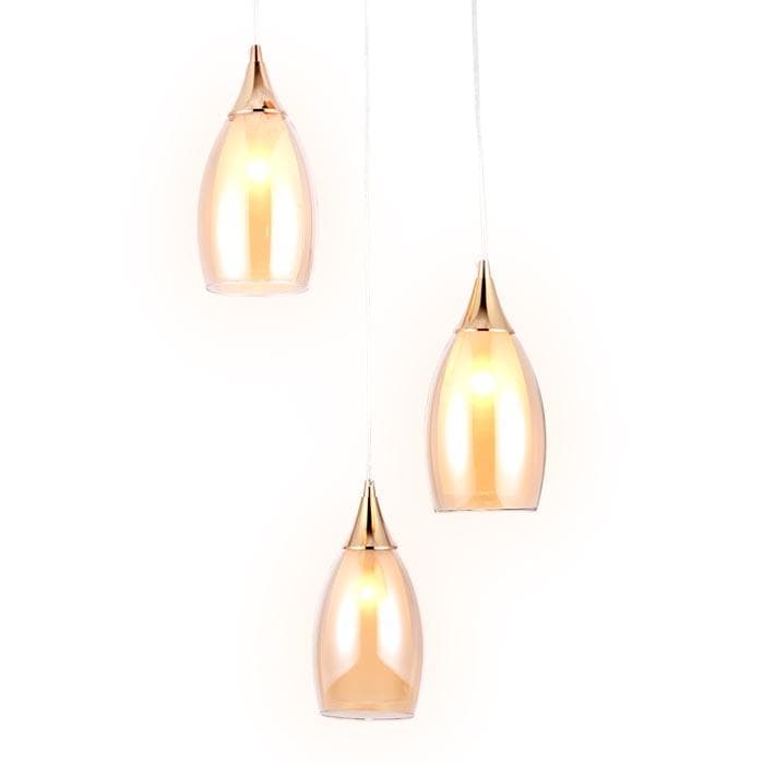 Ambrella Подвесной светильник TR3549/3 GD/TI золото/янтарь E14 max 40W 370*130*1000 — миниатюра 2