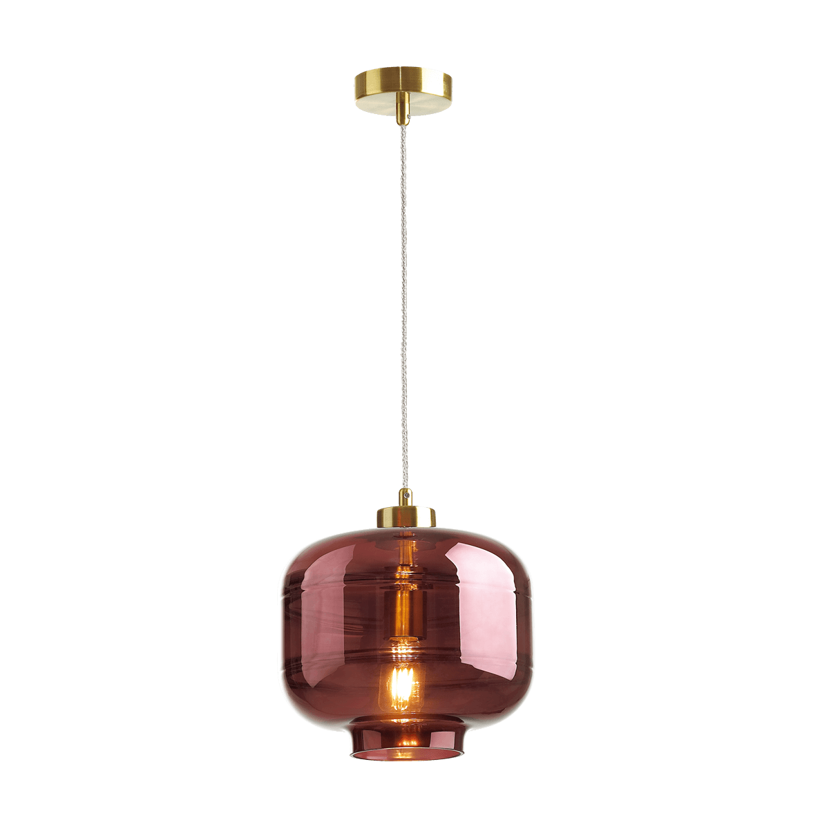 Odeon Light 4772/1 ODL21 бордовый/бронзовый Подвес E27 60W STORBI — миниатюра 2