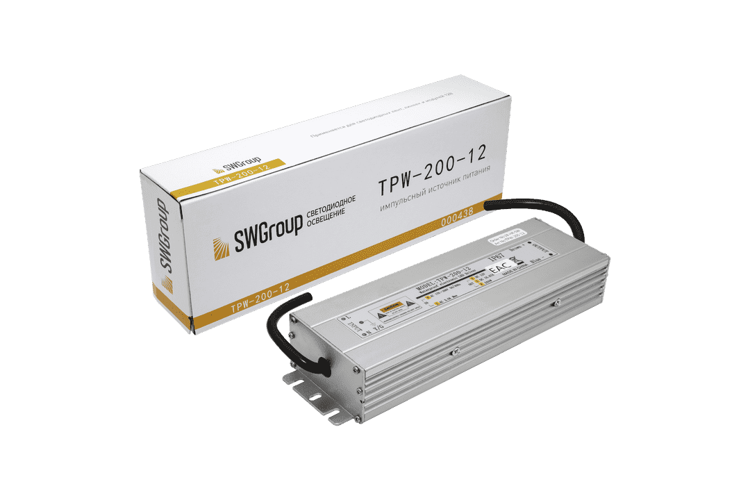 SWG Al блок питания TPW, 200W влагозащитный, 12V TPW-200-12