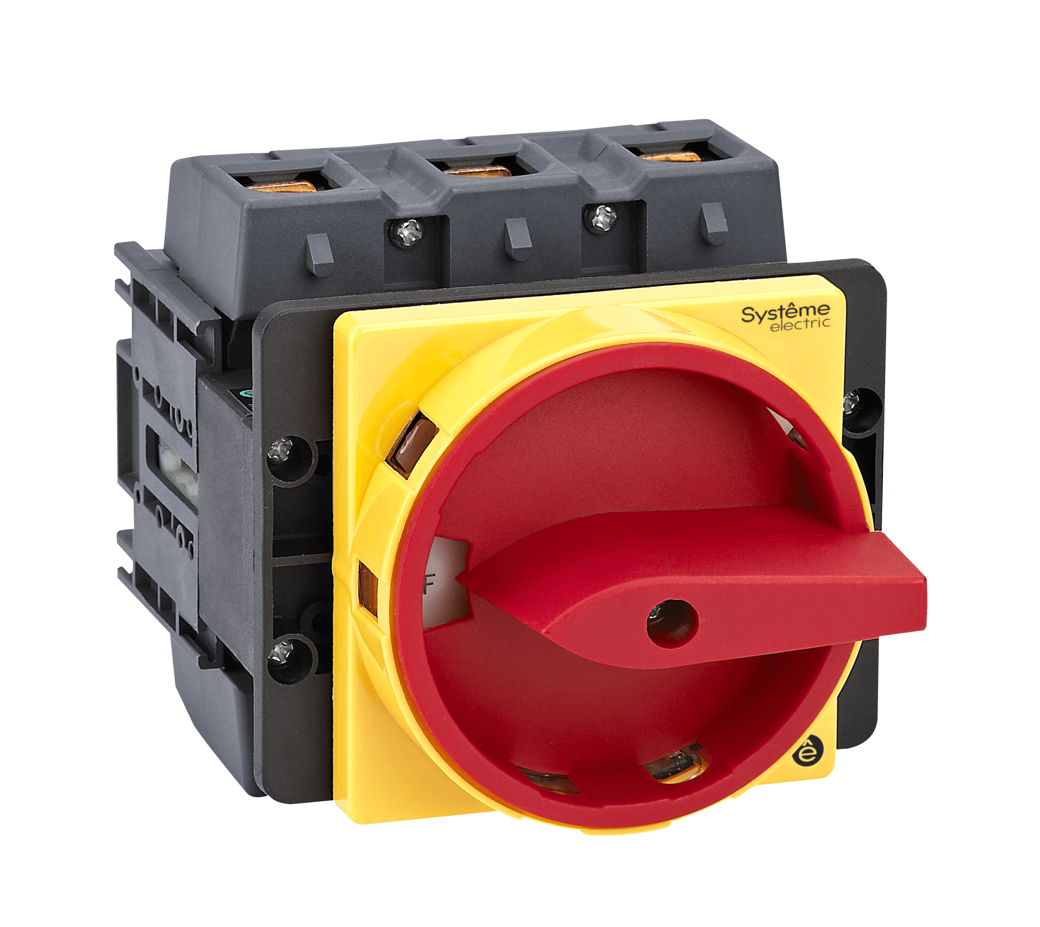 Systeme Electric Выключатель-разъединитель 3P 175A IP20 с красной рукояткой на дверцу 4 винтами с замком