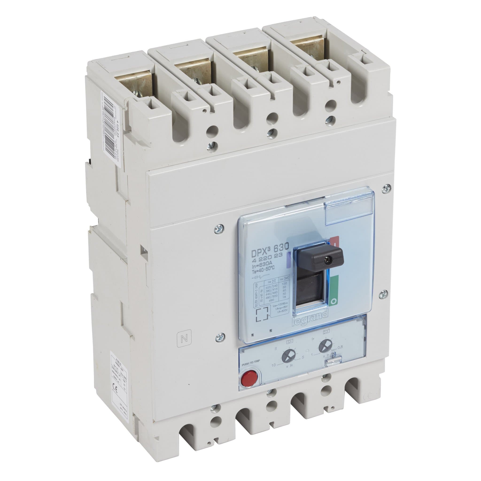 Legrand DPX3 630 Автоматический выключатель 4P 630А 50kA/термомагн.расц. 422023