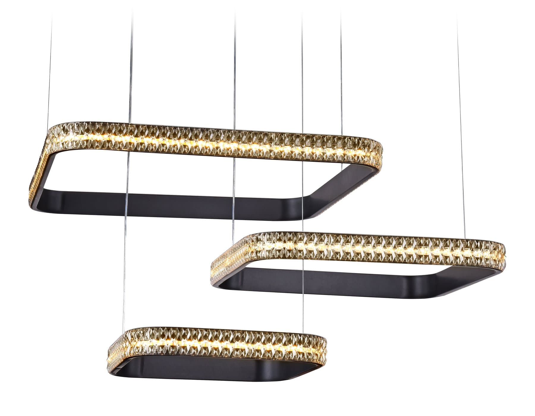 Ambrella Потолочный светодиодный светильник с пультом FA6166 BK черный 131W 720*500*900 (ПДУ РАДИО 2.4) — миниатюра 6