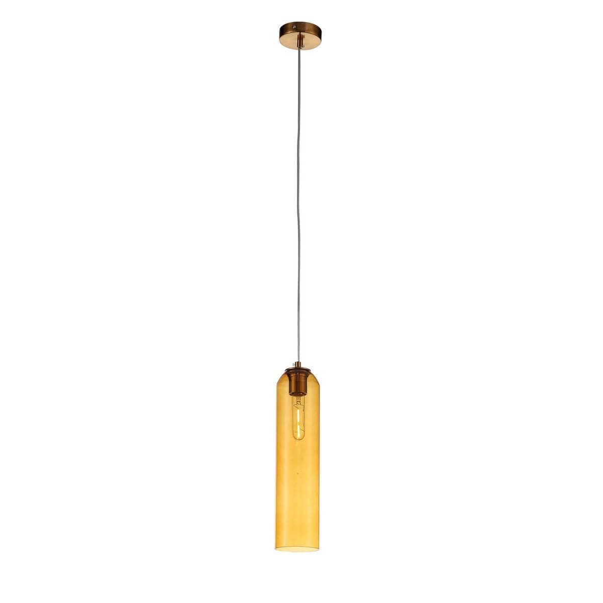 ST Luce SL1145.393.01 Светильник подвесной Латунь/Янтарный E27 1*60W — миниатюра 1