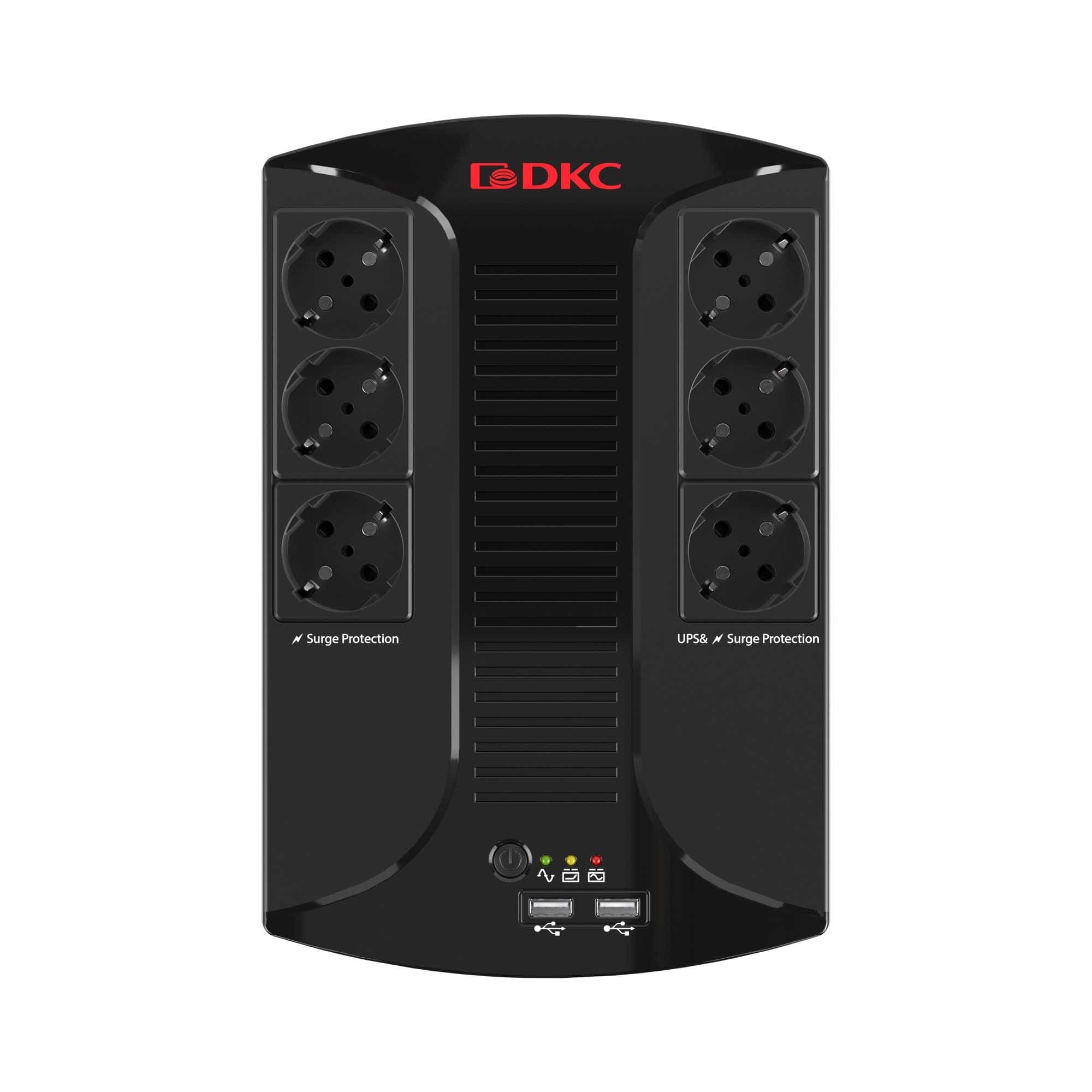 DKC Линейно-интерактивный ИБП ДКС серии Info PDU, 800 ВА/480 Вт, 1/1, 6xSchuko, USB для зарядки (2), USB + RJ11, 1x8Aч — миниатюра 7
