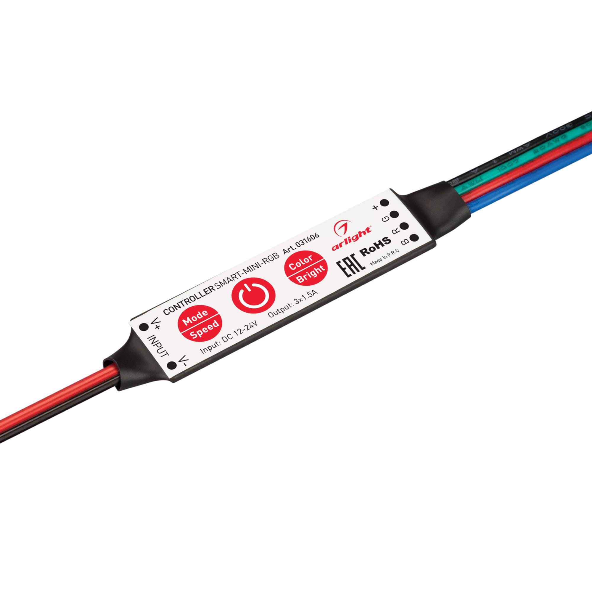 Arlight Контроллер SMART-MINI-RGB (12-24V, 3x1.5A) (IP20 Пластик, 5 лет) 031606