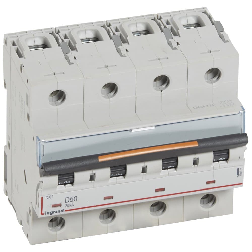 Legrand DX3 Автоматический выключатель 4P 50A (D) 25кА 409851 — миниатюра 1
