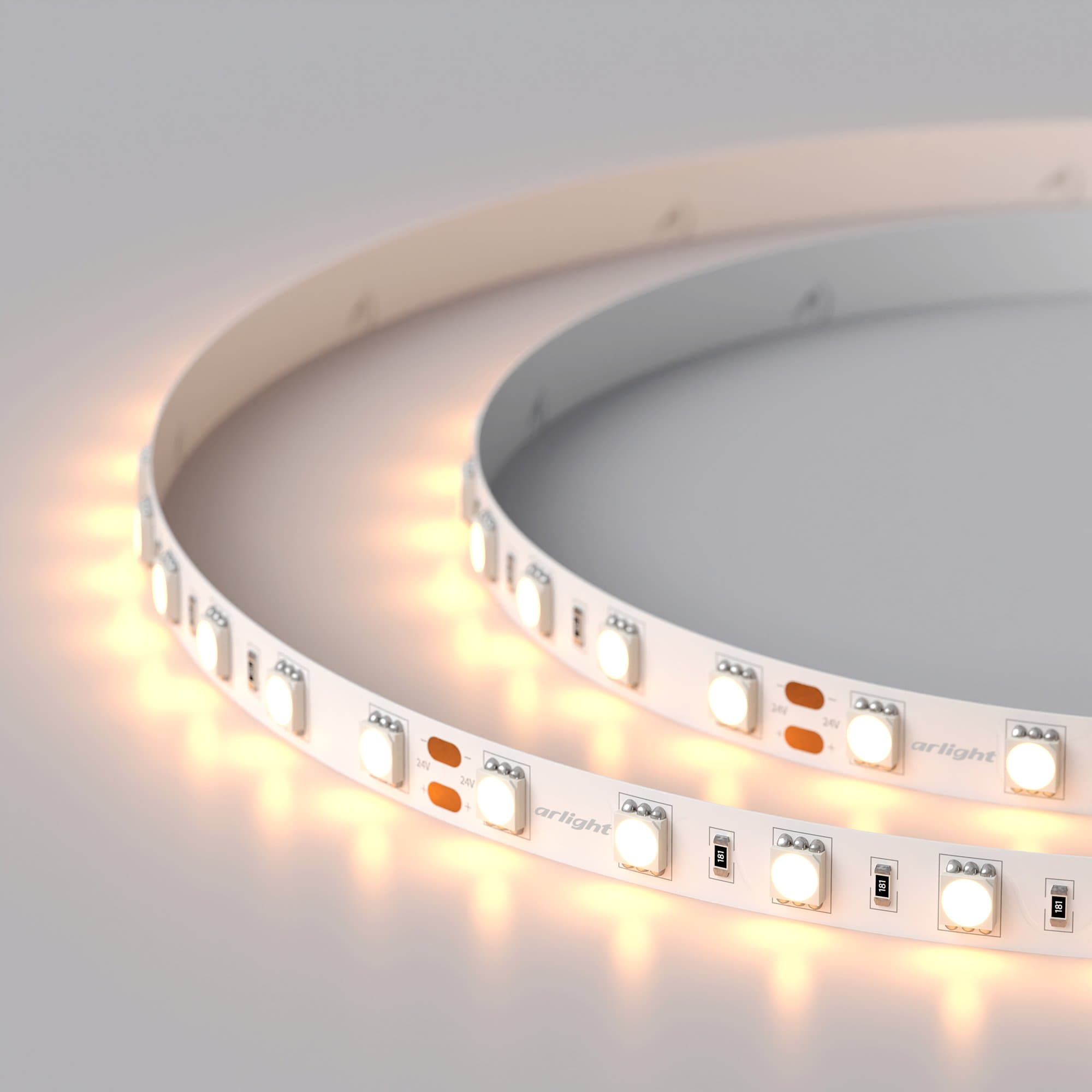Arlight Светодиодная лента RT 2-5000 24V Warm2400 2x (5060, 300 LED, LUX) (14.4 Вт/м, IP20) 018099(B) — миниатюра 4