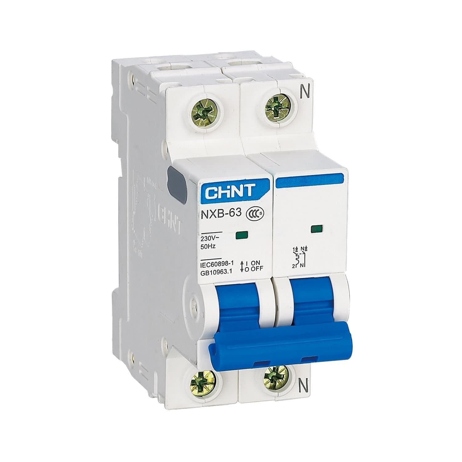 CHINT Автоматический выключатель NXB-63 1P+N 1A 6кА B (R) 814073