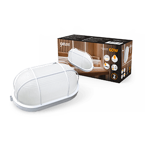 Gauss Светильник НБП IP54 212*105*85 овал с решеткой под лампу Е27 max 60W, 1/12 926602216