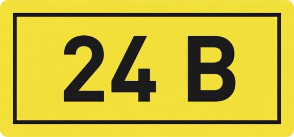 EKF PROxima Наклейка "24В" (10х15мм.)