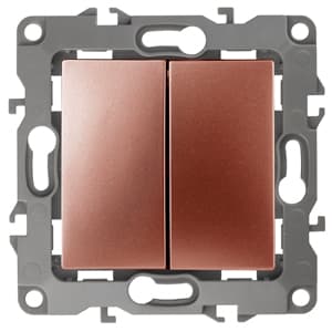 ЭРА 12-1106-14 Переключатель двойной, 10АХ-250В, IP20, 12, Медь