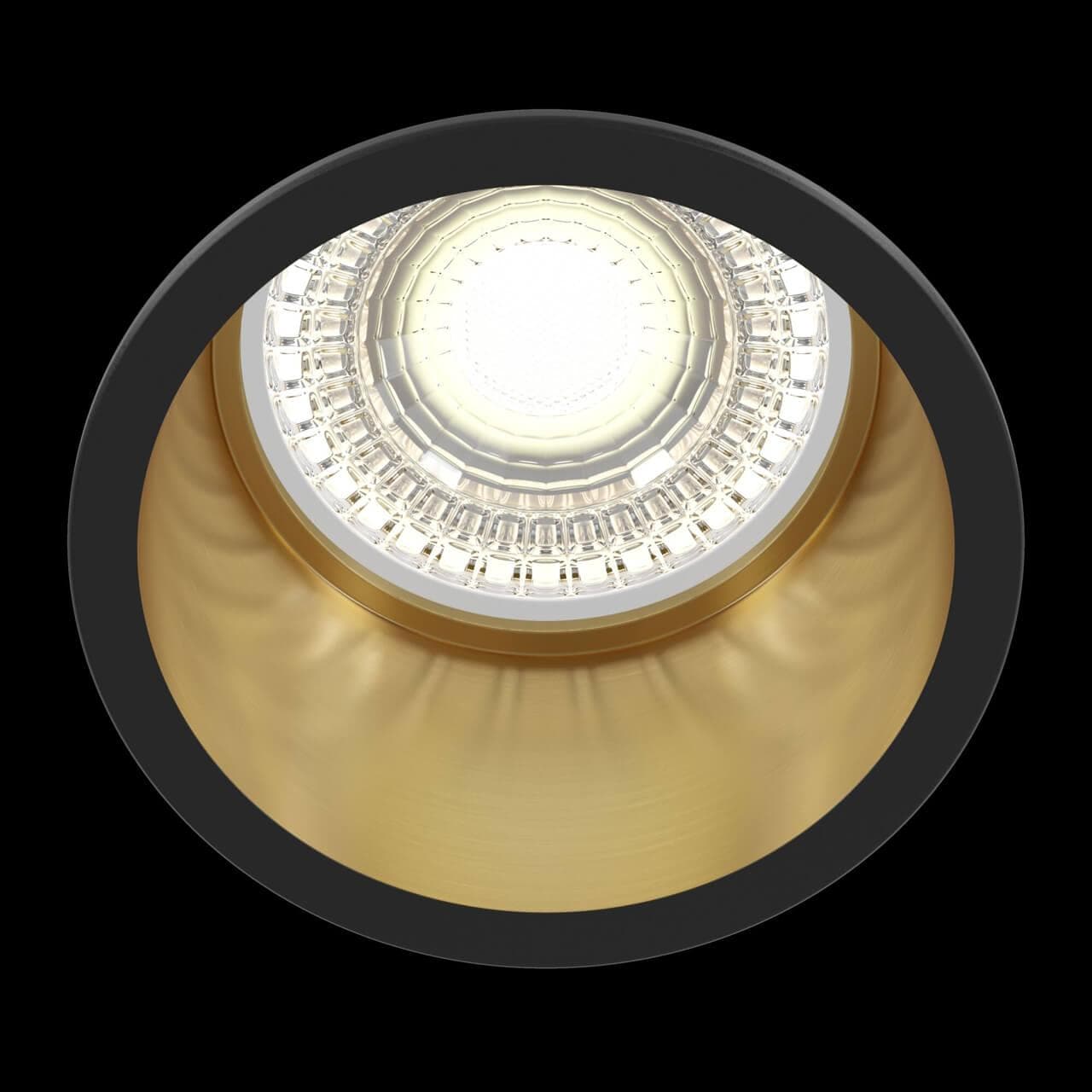 Maytoni Downlight Reif Черный с Золотом Встраиваемый светильник DL049-01GB — миниатюра 7
