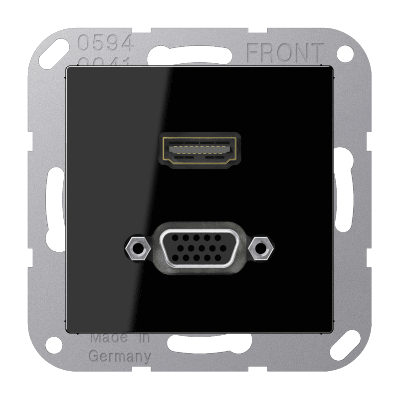 JUNG HDMI / VGA, чёрный MAA1173SW