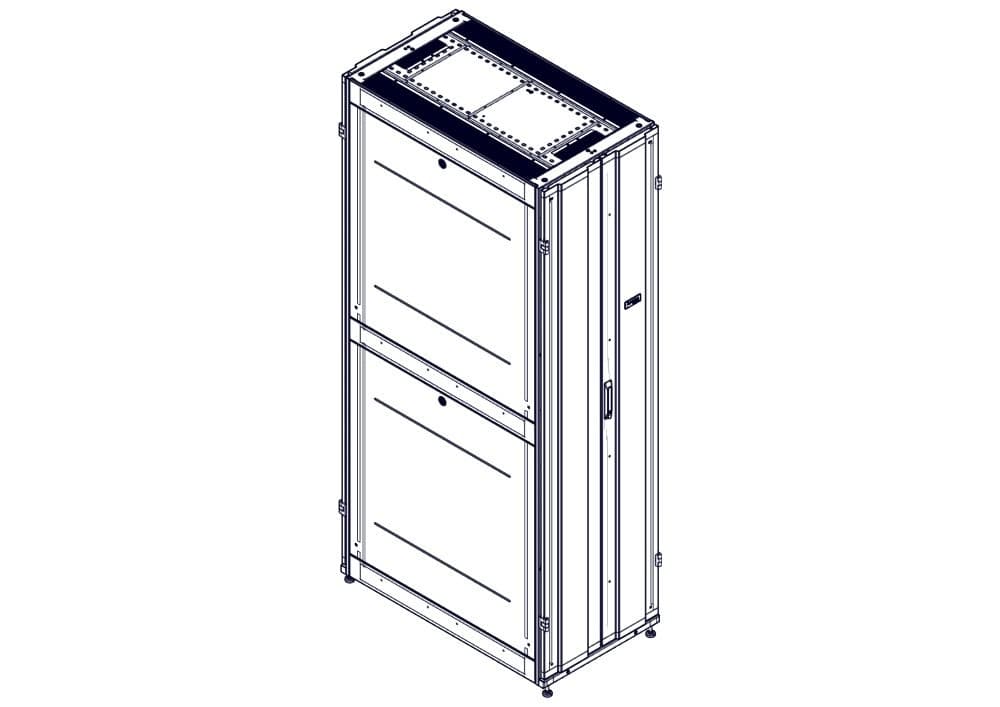 Systeme Electric Шкаф, серия Uniprom, 48U-600/1070, боковые панели 4шт, черный