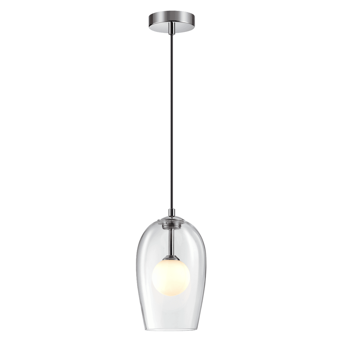 Odeon Light 4952/1 PENDANT ODL22 237 хром/ белый/прозрачный/стекло Подвес G9 1*40W LOSTAR — миниатюра 2