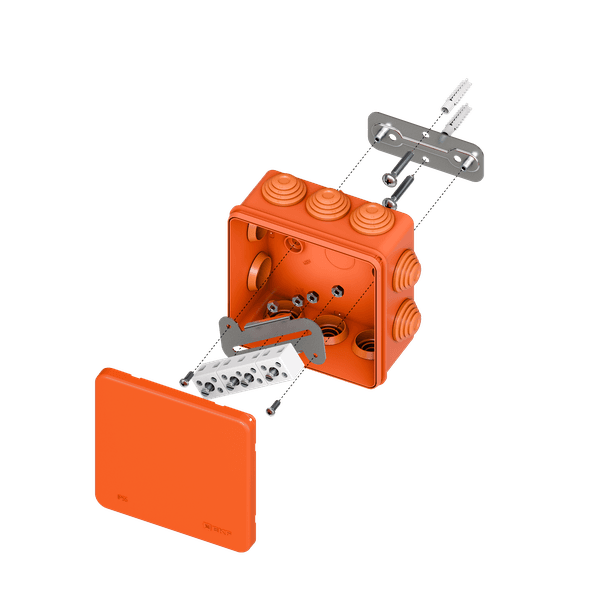 EKF Коробка огнестойкая E45 100x100x50мм с клеммниками 7 полюсов 0,5-6мм2 IP55 HF