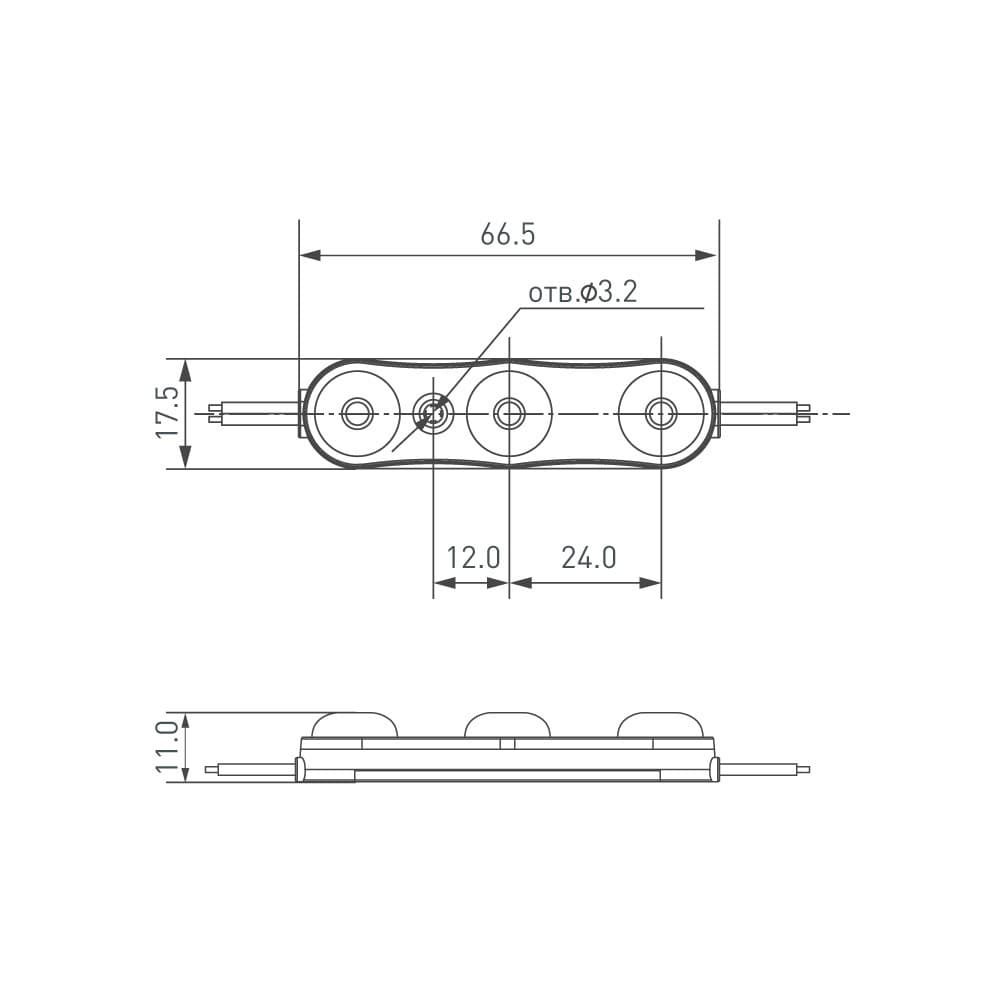Arlight Модуль герметичный ARL-ORION-R10-12V Cool (2835, 3 LED, 170 deg) (Закрытый) 028776 — миниатюра 2