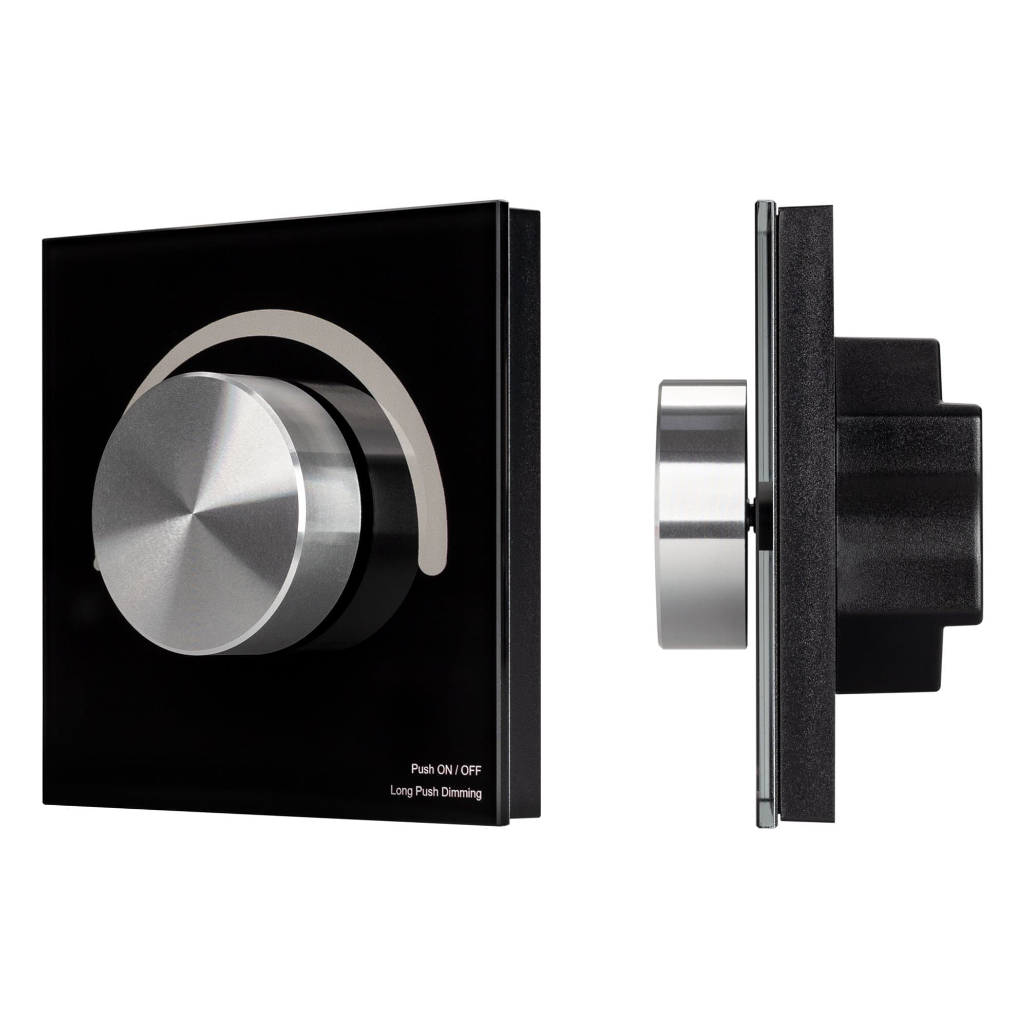 Arlight Панель SMART-P91-DIM-G-SUF Black (230V, Rotary, 2.4G) (Пластик) 028425