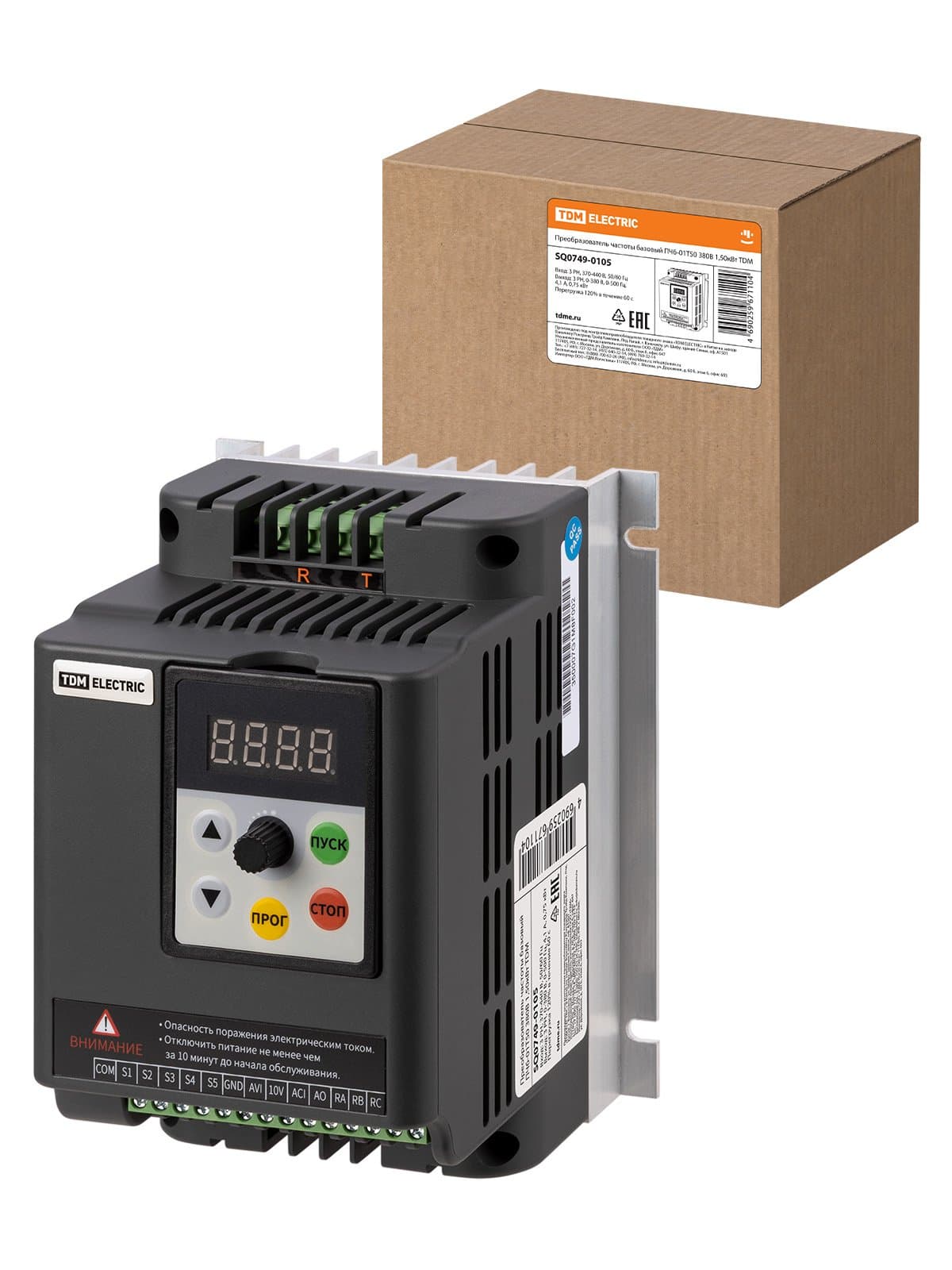 TDM Преобразователь частоты базовый ПЧб-01T50 380В 1,50кВт SQ0749-0105