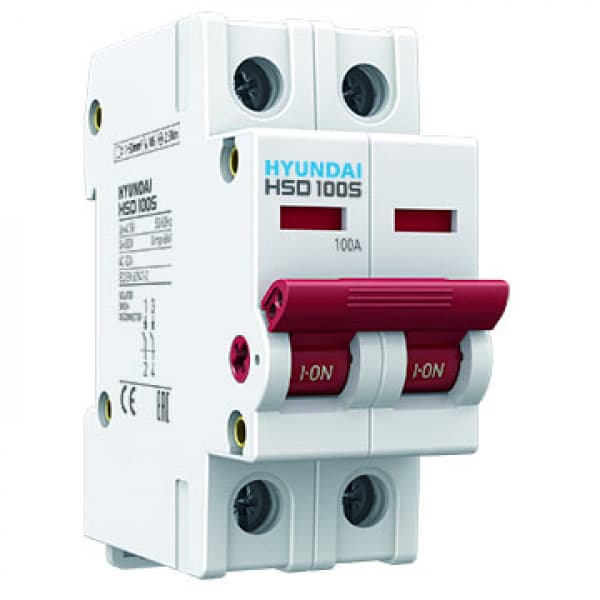 HYUNDAI Выключатель нагрузки HSD100S 2PDSS0000C 00032 2 полюса 32А (STANDARD) 13.04.000949