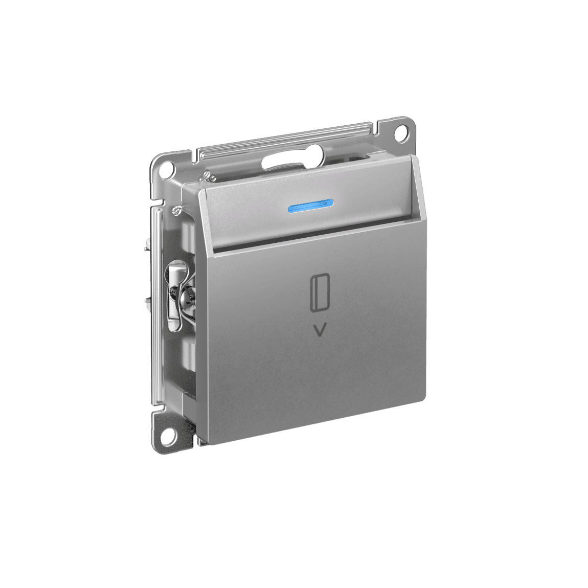 Systeme Electric AtlasDesign Алюминий Выключатель карточный с подсветкой, 10А, без задержки отключения, механизм — миниатюра 4