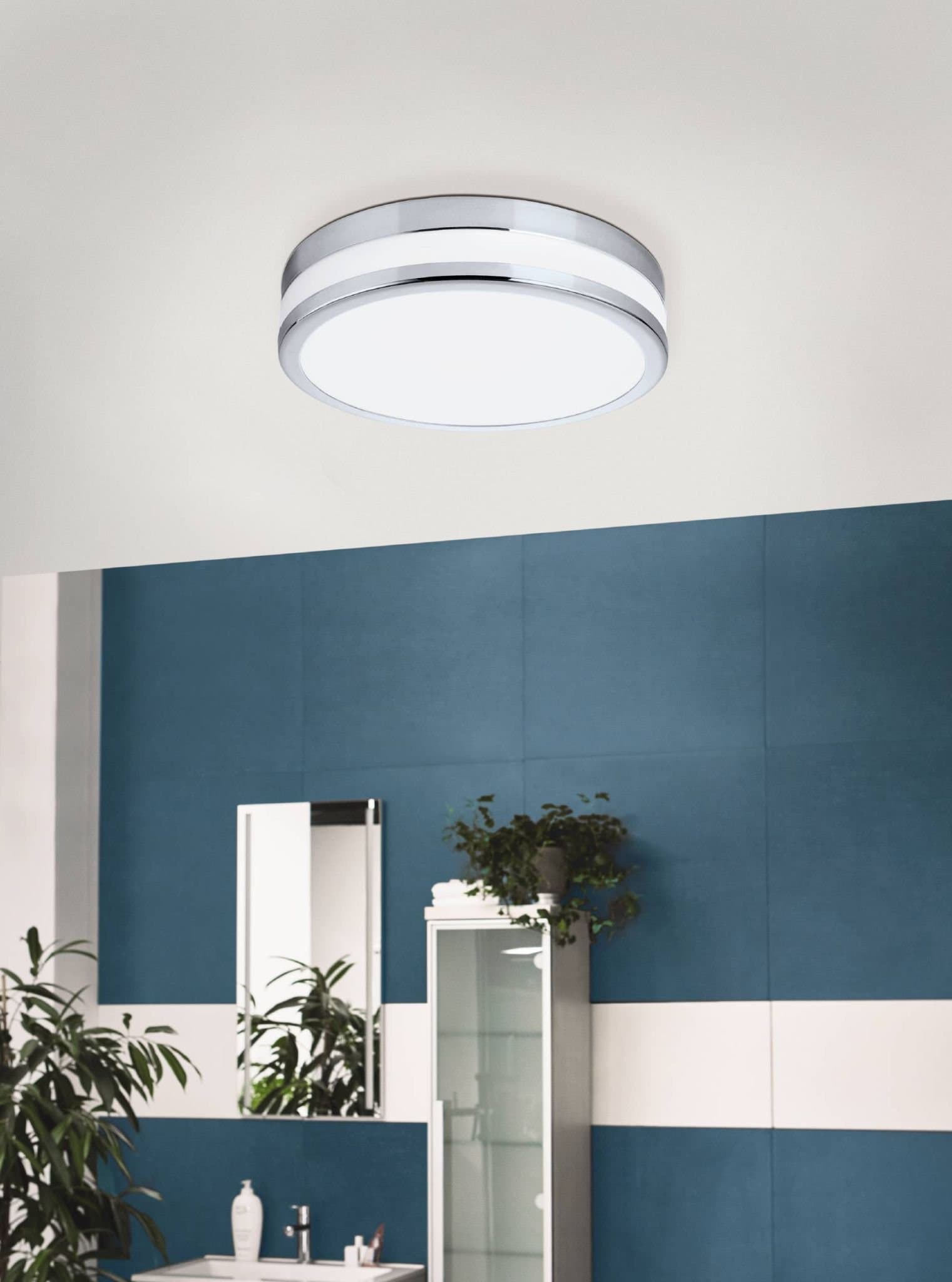 Eglo Светильник LED настенно-потолочный LED PALERMO, 24W (LED), Ø295, IP44, сталь, хром/сатиновое стекло, белое покрытие 94999 — миниатюра 2
