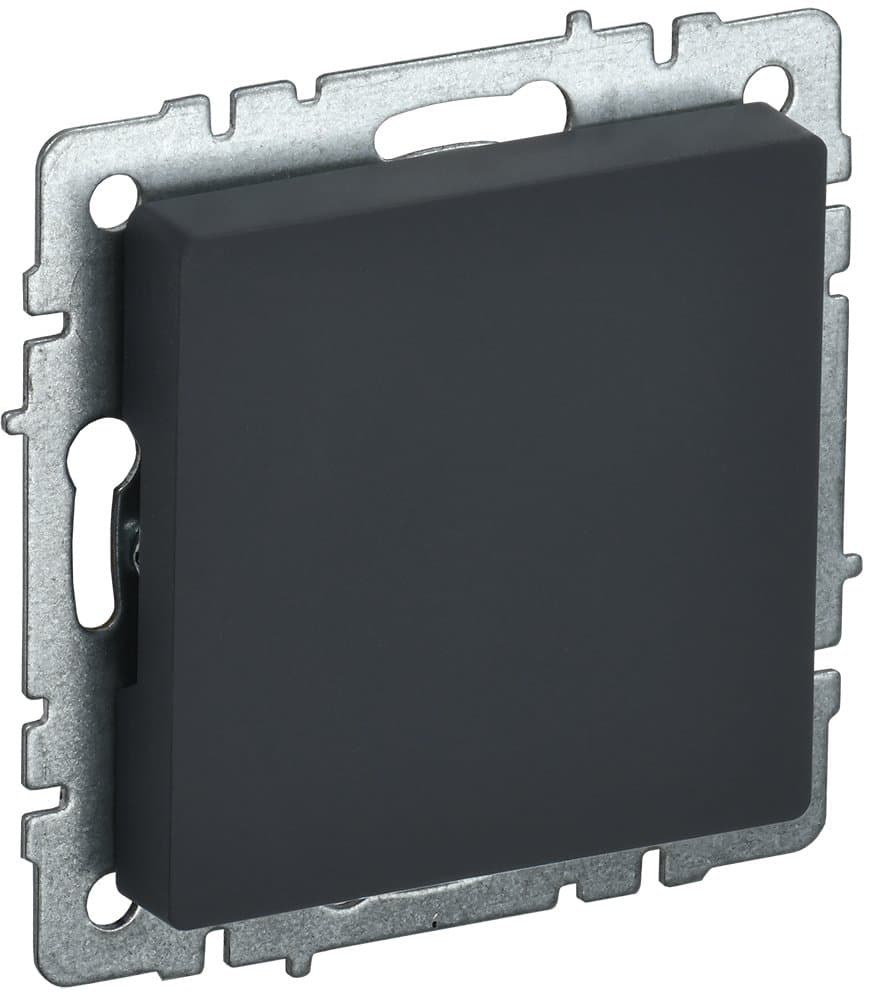IEK BRITE BASE Графит Заглушка c суппортом МЗ10-БрГ