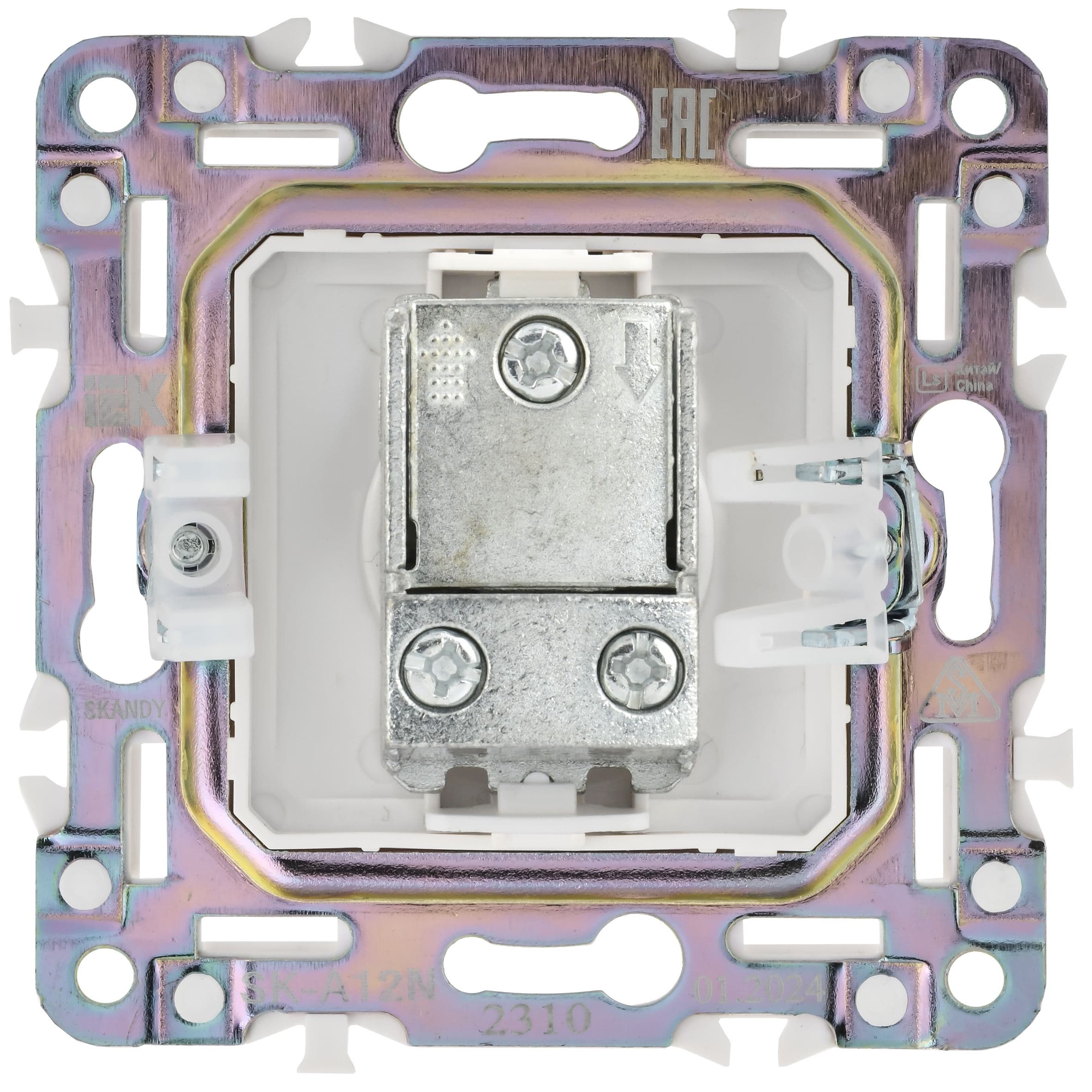 IEK SKANDY Никель Розетка TV проходная SK-A17N — миниатюра 5