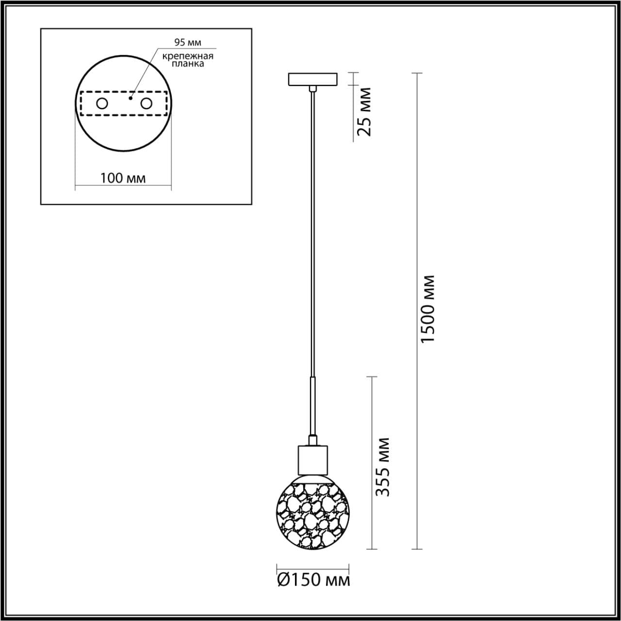Odeon Light 5026/1 MODERN ODL23 389 черный матовый/темно-зеленый/прозрачный металл/мрамор/стекло Подвес E14 1*40W GREENI — миниатюра 2