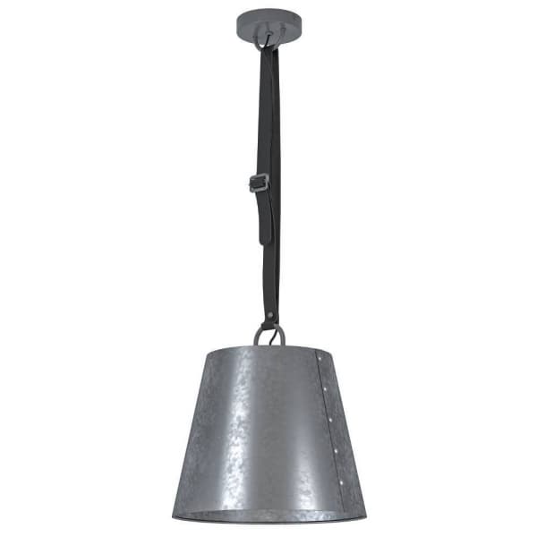 Eglo 43405 Подвес CHERTSEY, 1х60W(E27), 335, H1100, сталь, кожа, черный/сталь, цинк