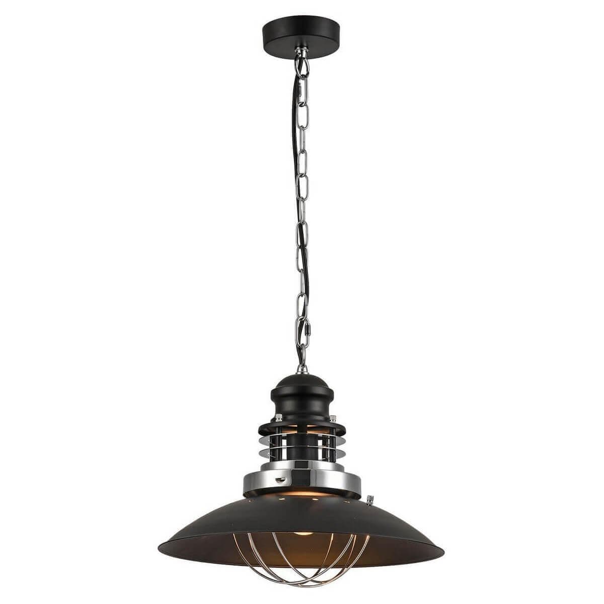 Lussole LOFT Металл Хром / черный Металл Подвес E27 10W GRLSP-8029 — миниатюра 1