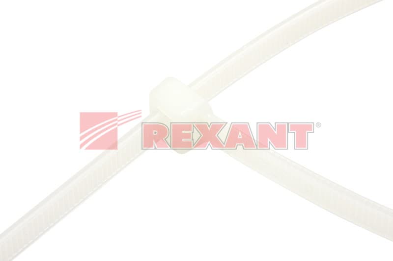 Хомут nylon 80 x 2,5 мм 100 шт белый Rexant 07-0080 — миниатюра 2